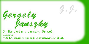 gergely janszky business card